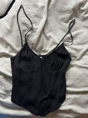 Reformation Black Spaghetti-Strap Camisole